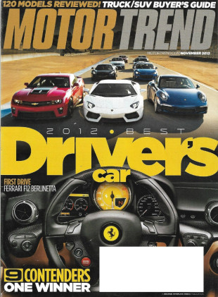 MOTOR TREND 2012 NOV - SUPER CAR SHOOTOUT, AUDI RS5, F12
